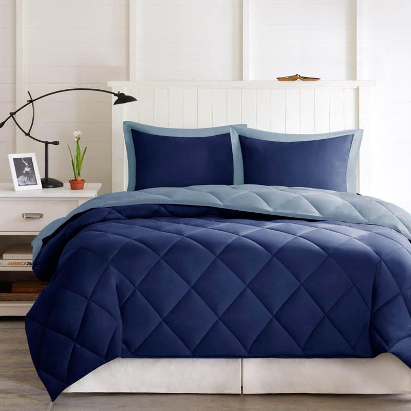 Larkspur 3M Scotchgard Reversible Down Alt 2-Piece Twin XL Comforter Set, Twin/Twin XL Comforter + 1 Standard Sham