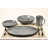 Denali Grey 24 Piece China Dinnerware Set- Service For 6