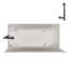 Baignoire en alcôve en acrylique blanc brillant avec drain extérieur 66 po x 32 po Streamline-101699017