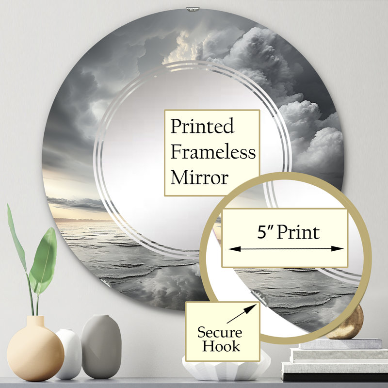 Miroir mural Det, 24 po x 24 po