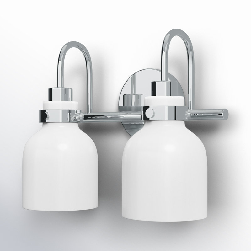 Arold 2 Light Colorful Dimmable Vanity Light, Polished Chrome