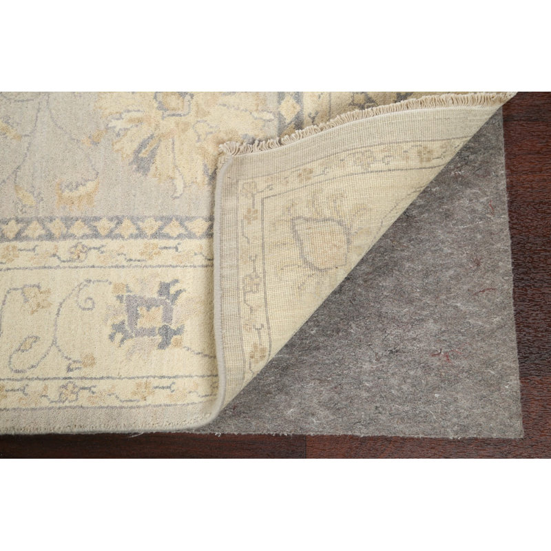 Tapis gris en laine noué à la main de conception unique 5 pi 6 po x 8 pi 0 po Peshawar Chobi