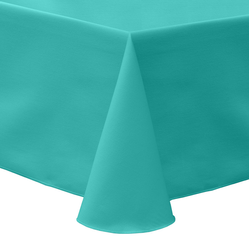 Cotton Twill Rectangular Tablecloth, 156" L x 108" W, Jade, 3