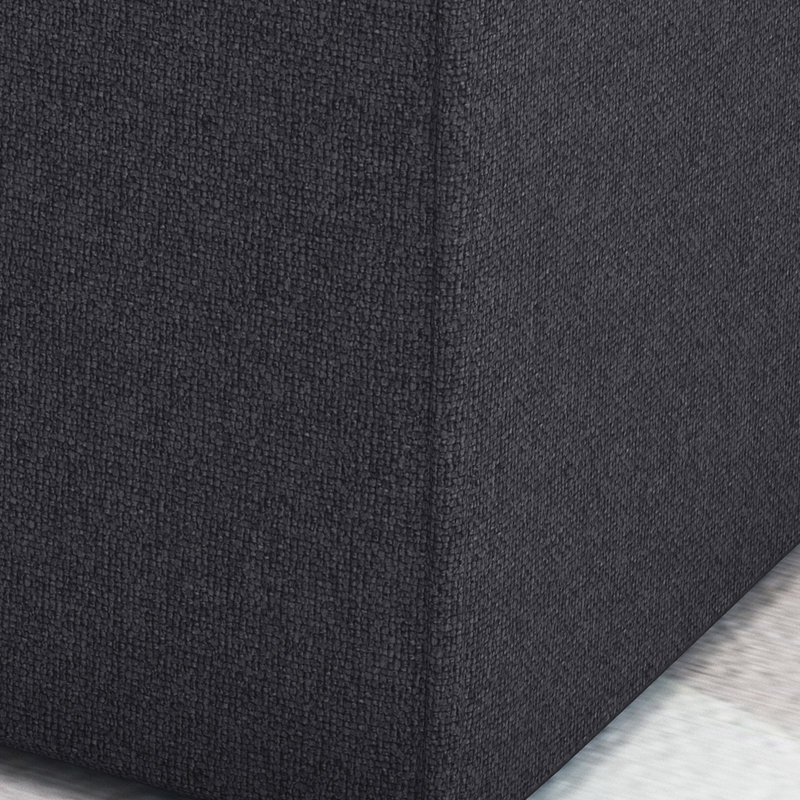 Gris anthracite - Solution d'assise polyvalente 17 po x 16,5 po x 16,5 po sans assemblage de tissu carré, option de confort supplémentaire requise