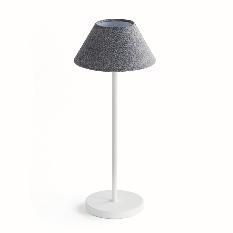 Abat-jour intérieur / extérieur à DEL Lénine, H 14 po x l 6 po x P 6 po, Gris