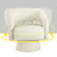 Fauteuil d'appoint pivotant moderne en microfibre 27,8 po Markeita-2104360878-2146903035