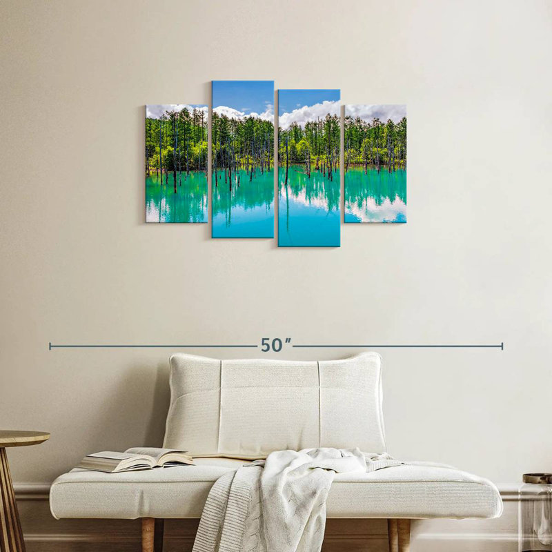 Alvord Blue Shirogane Pond, 22"H x 36"W