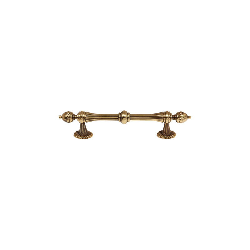 Ornate Bar / Handle Pull, Polished Antique
