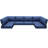 Ensemble de 14 coussins d'extérieur pour 7 pièces, ensemble de conversation en rotin, coussins de remplacement pour meubles de patio, coussins de canapé de remplacement de 4 pouces-207304605