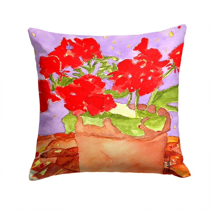 Coussin décoratif intérieur/extérieur géranium