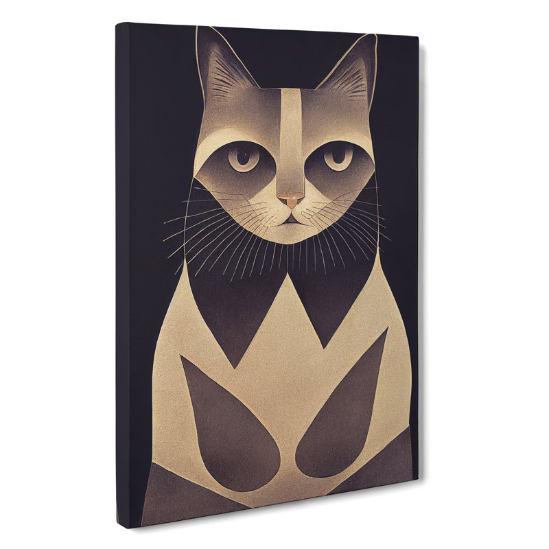 Marvellous Cat Abstract - Wrapped Canvas, 50cm H x 35cm W x 3cm D