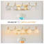 Luminaire de miroir de salle de bain doré de 29,1 pouces, luminaire de miroir de salle de bain 5 lumières avec abat-jour en cristal, applique murale de miroir moderne (base G9) pour salle de bain, salon, armoire à miroir, coiffeuse, vestibule et couloir