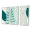 Abstrait vert clair et feuillage rose I - ensemble d'art moderne encadré sur toile Mid-Century-956849296-956849297