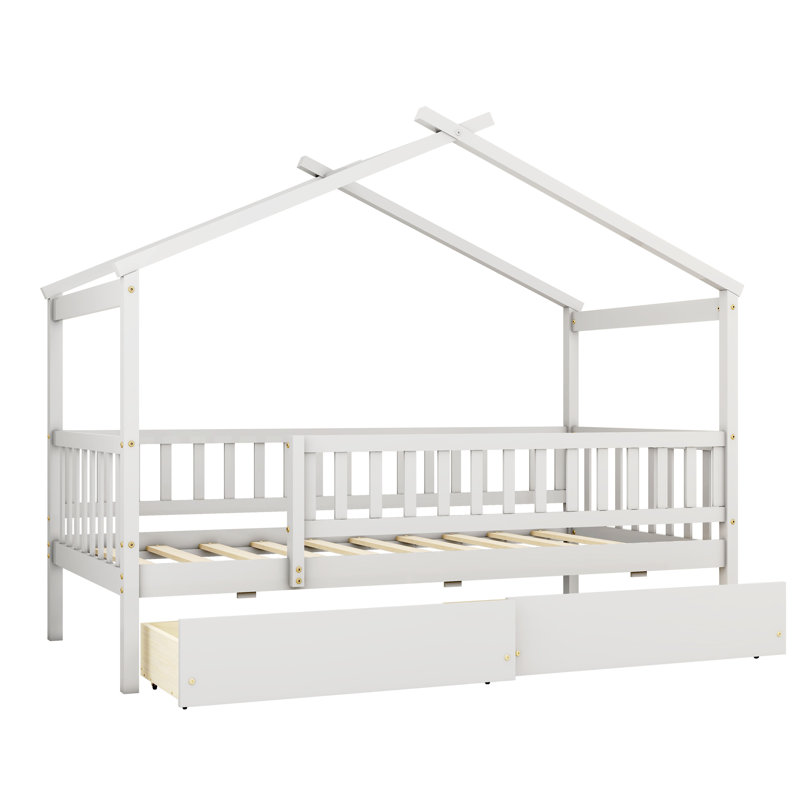 Lit pour enfant Hann, Blanc, Simple