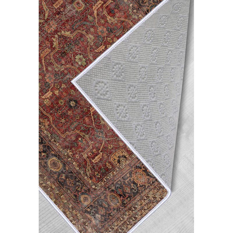 Premium Woven Area Rug, 100% Polyester, 4.6 x 7.2 ft | Antibacterial, Non-Slip PVC Dot Underside | 3D Digital Printing, Machine Washable, Pile Height: 0.3 in | Ideal for Living Room, Bedroom, and Dining Spaces