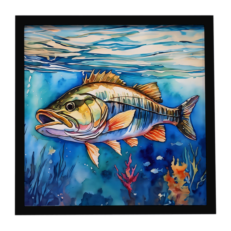 Striped Bass Framed Metal Print
