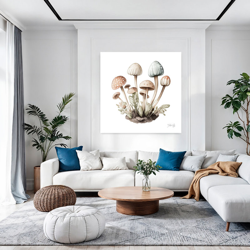 Champignons doux, art de l'architecture contemporaine, H 48 po x l 48 po