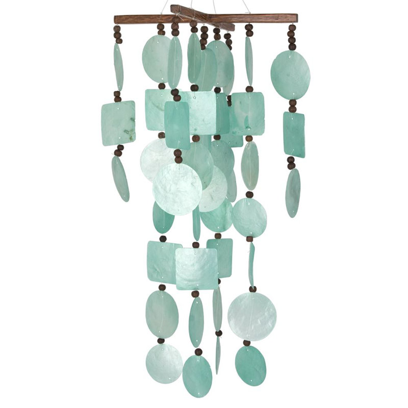 Carillon Capiz avec perles de bois