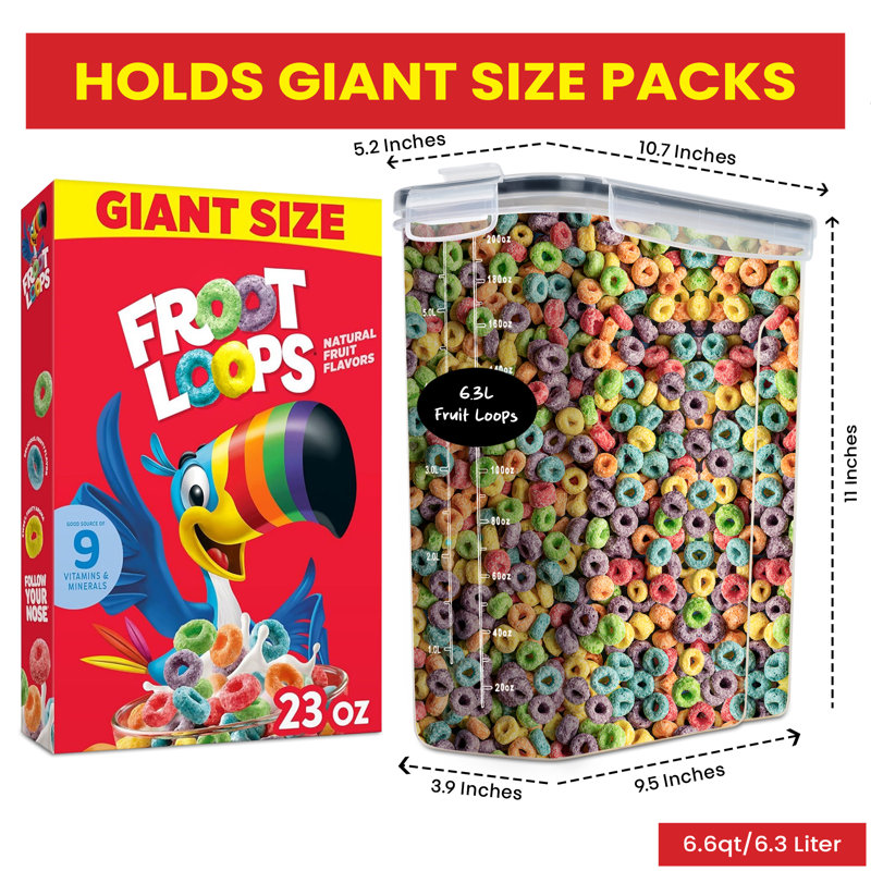 EXTRA LARGE Cereal Storage Containers 