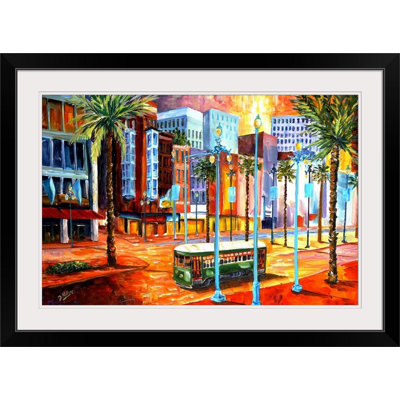 «New Orleans 'Canal Street» par Bebe, reproduction d'art