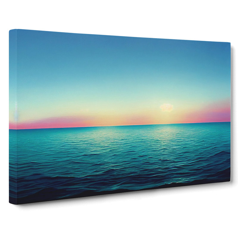 Rose Sky Above The Ocean Vol.3 - Wrapped Canvas Print, 35cm H x 50cm W x 3cm D