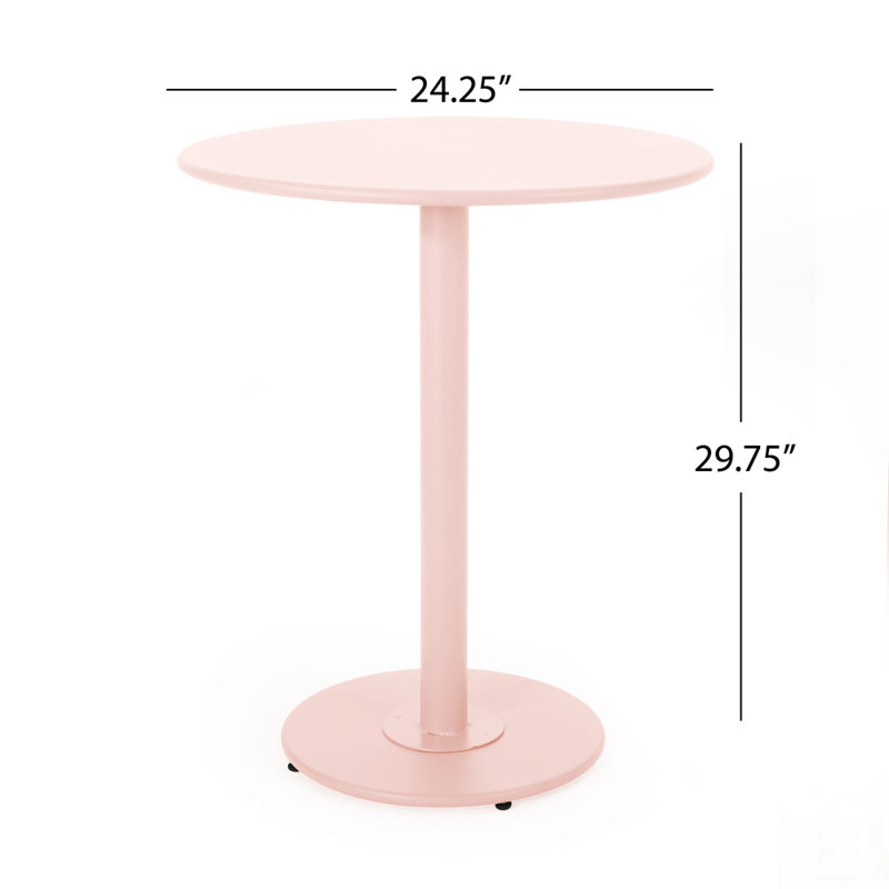 BISTRO ENSEMBLE - Mobilier d'extérieur mat élégant, parfait pour les cours et les patios modernes, Rose