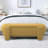 Chenille Upholstered Bench With Large Storage Space For The Living Room, Entryway And Bedroom , (51.5''X20.5''X17'')-1287136984