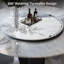 Rotatable Super Crystal Stone Dining Table Set