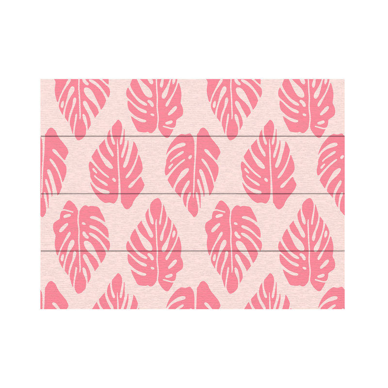 Rachel Hallquist Monstera Leaf 1 Wood Slat Art, H 18 po x l 22 po