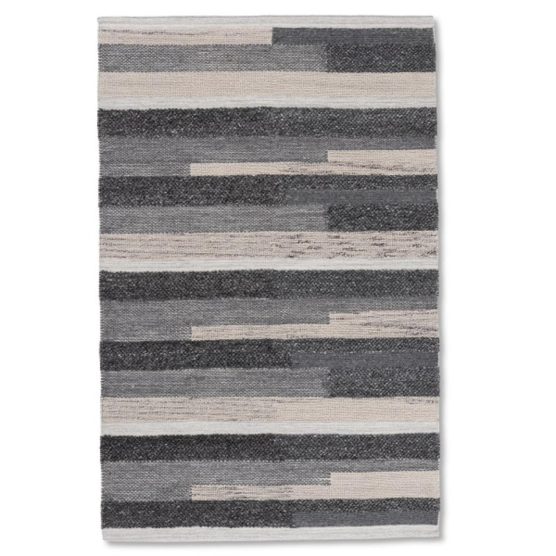 Tapis gris tissé à la main Hygge