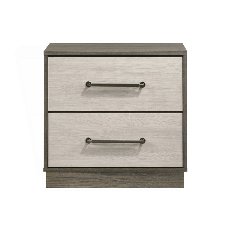 2-Drawer Nightstand With Floating Base Design