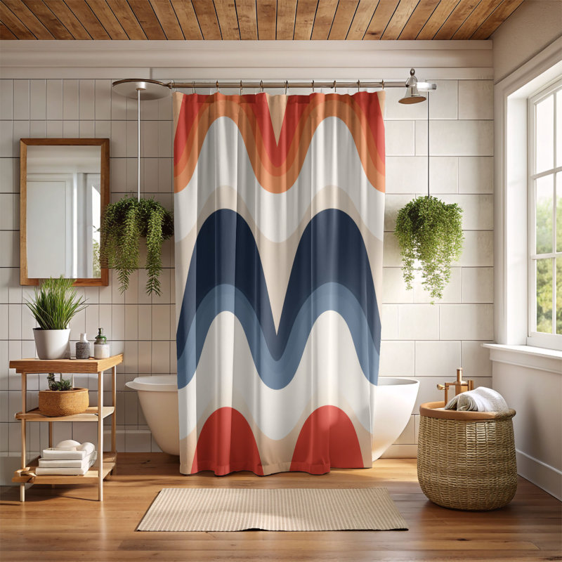 Diverse Patterns - Premium Shower Curtain, 74"H x 71"W
