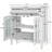 Bathroom Vanity with Sink, Adjustable Shelf and 2 glass Doors-740873970