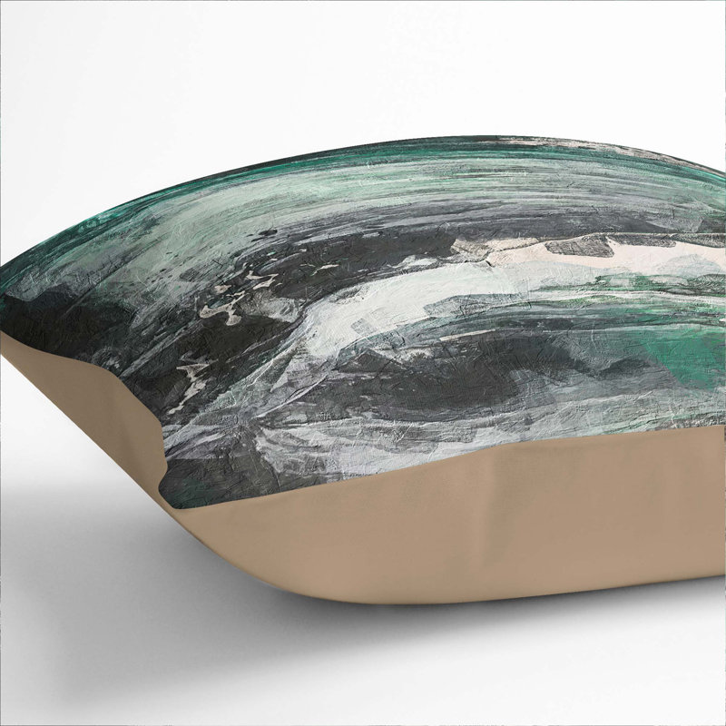 Abstract Square Throw Cushion, 40 x 40 cm, Stone