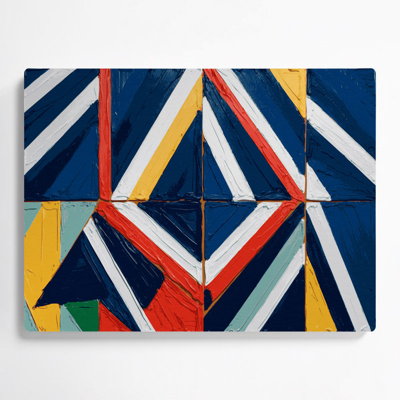 «Coastal Naval Signal Flags», art mural en métal bleu, H 11 po x l 14 po