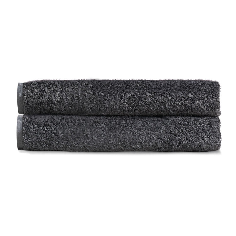 Ensemble de draps de bain en coton / rayonne de bambou 2 pièces Ultimate, Anthracite