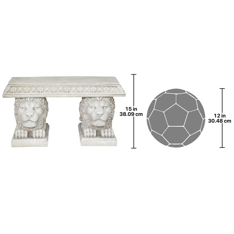 Banc d'extérieur en résine Grand Lion