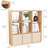 9-Cube Bookcases, Wooden Storage Organizer Bookcase, Display Shelf for Living Room Bedroom Office-549093037