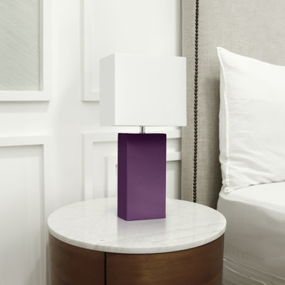 Leather Rectangular Table Lamp