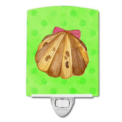 Sea Shell Polkadot Ceramic Night Light