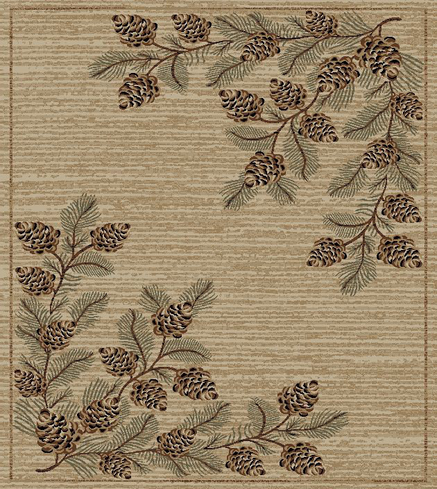 Cascading Pines, Rectangle 5'3" x 7'3"