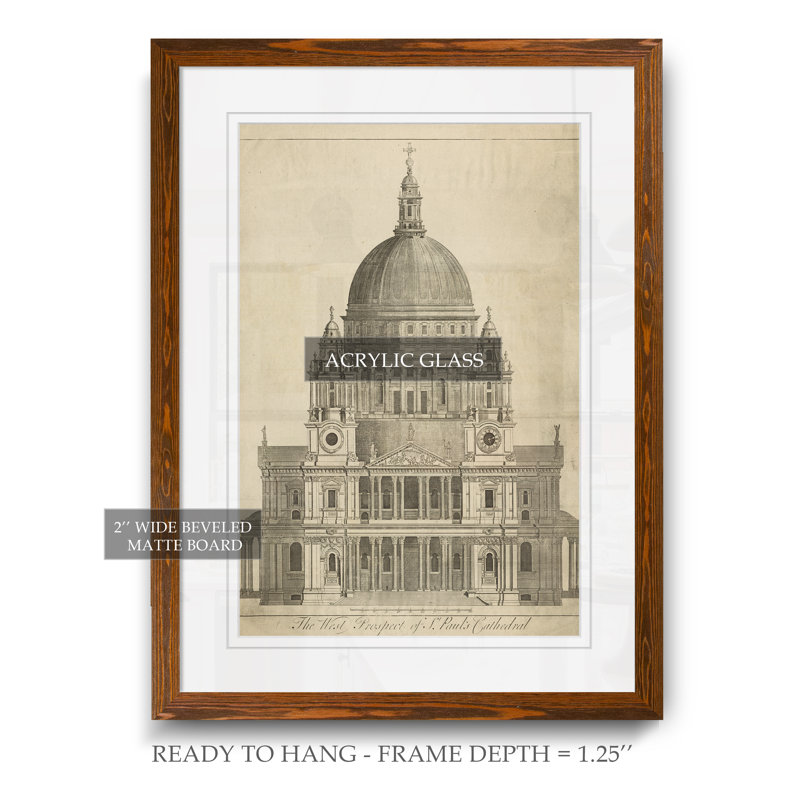 « st. paul cathedral » par paul cezanne-« photo », reproduction d’art encadrée, H 38 po x l 28 po x P 1,25 po
