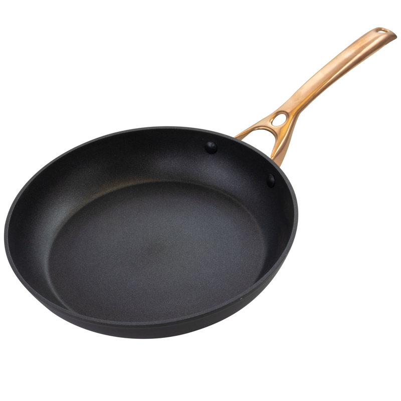 Elegant Black and Bronze 10-Piece Aluminum Nonstick Cookware Set