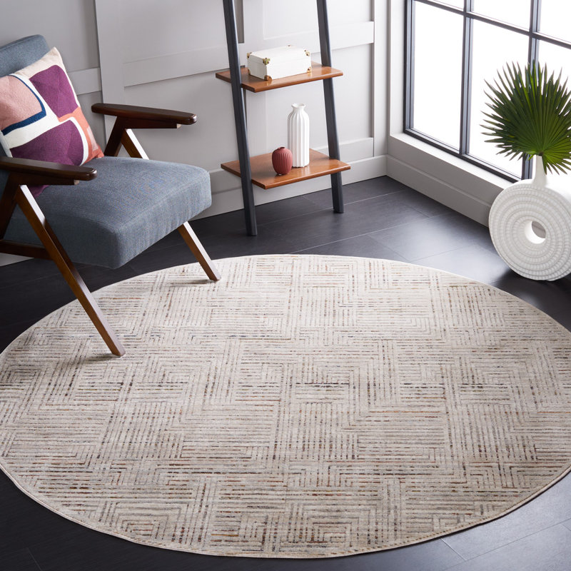 Harlow Performance Abstract Rug, Round 6'3"