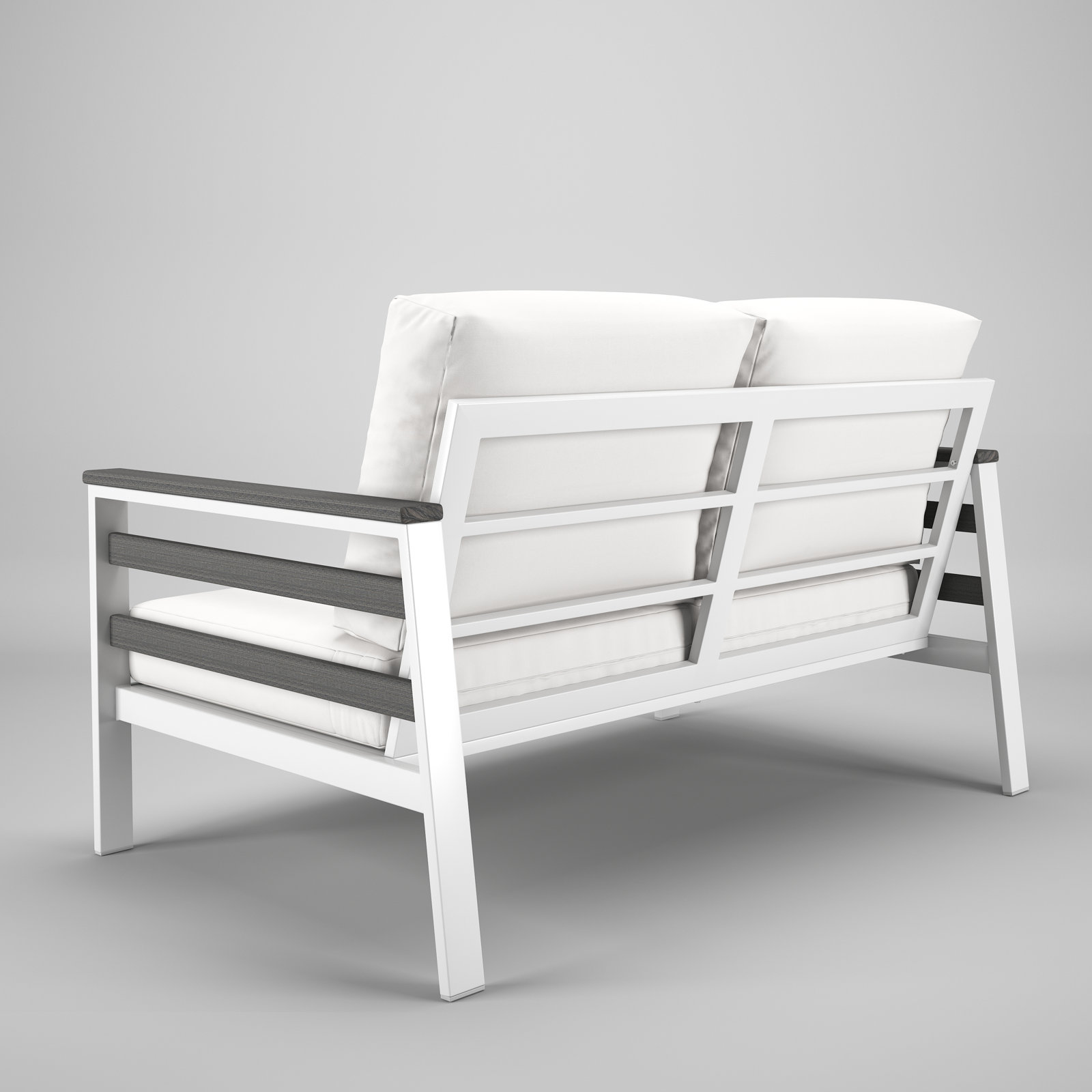 Townsend 55" Sunbrella® Patio Loveseat, Canvas White