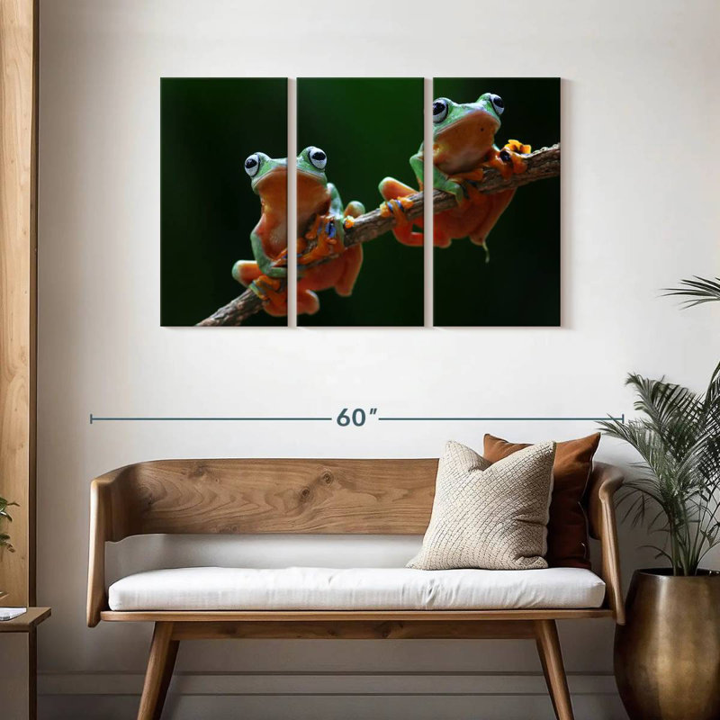 Brampt Two Wallace's Flying Frogs, 28" H x 45" W