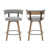 Grey Seat/Natural  Frame