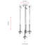 Lustre de style scandinave, finition chromée, 35,4 x 15,7 pouces | Corps en métal avec capuchon en verre | 4 x douilles E27 (6 W maximum), indice de protection IP20 | Éclairage élégant pour décoration intérieure moderne, parfait pour le salon et la salle à manger-479959735-481657246