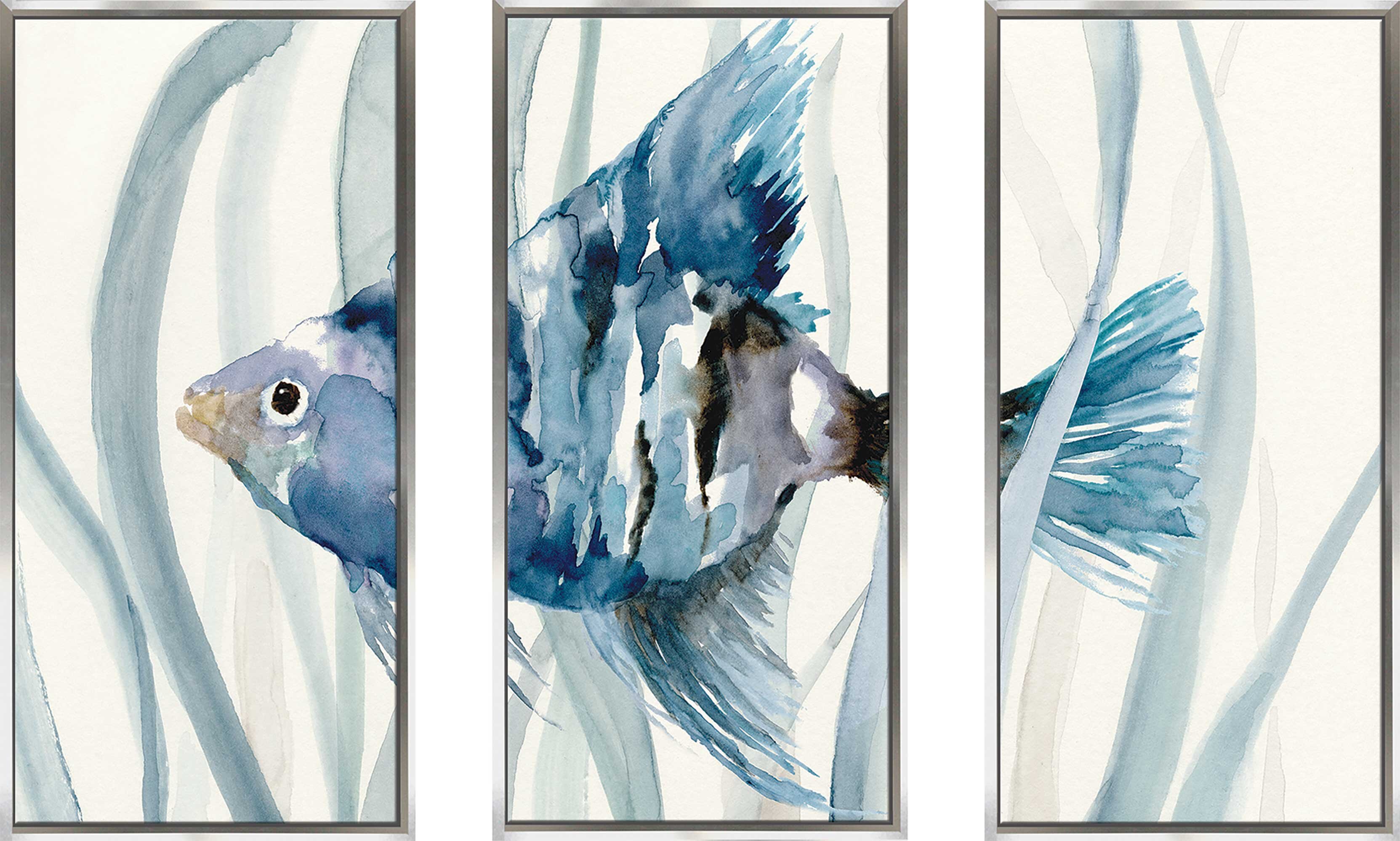 Fish in Seagrass II | Large Solid-Faced Canvas Wall Art Print | Great Big Canvas