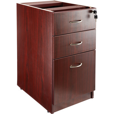 Orlanda 3-Drawer Vertical Filing Cabinet Pedestal by Inbox Zero